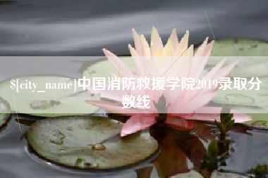 平邑中国消防救援学院2019录取分数线