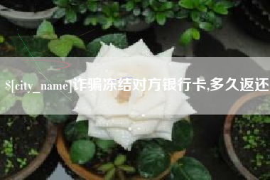 平邑诈骗冻结对方银行卡,多久返还