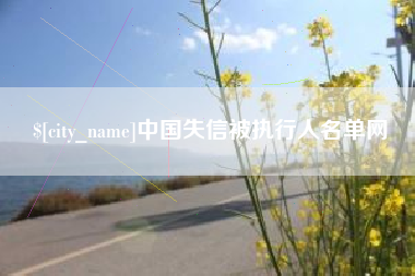 平邑中国失信被执行人名单网