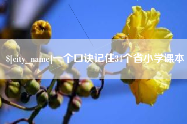 平邑一个口诀记住34个省小学课本