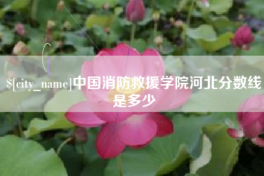 平邑中国消防救援学院河北分数线是多少