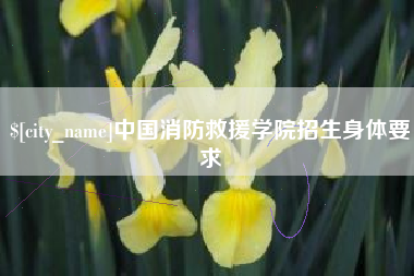 平邑中国消防救援学院招生身体要求