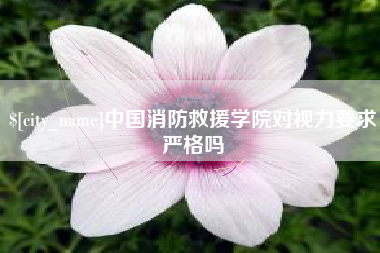 平邑中国消防救援学院对视力要求严格吗