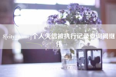 平邑个人失信被执行记录查询阚继伟