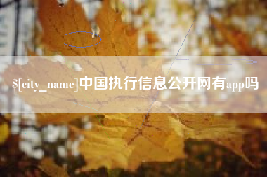平邑中国执行信息公开网有app吗