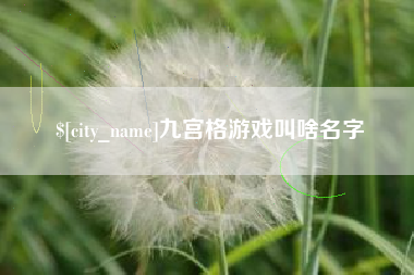 平邑九宫格游戏叫啥名字