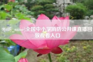 平邑全国中小学消防公开课直播回放观看入口