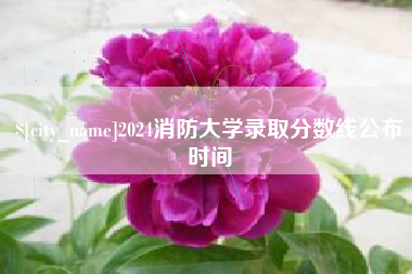 平邑2024消防大学录取分数线公布时间
