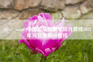 平邑中国消防救援学院分数线2023年河北录取分数线