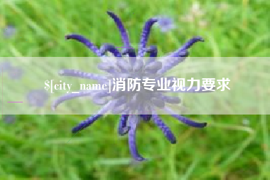 平邑消防专业视力要求