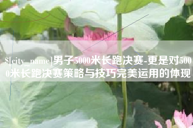 平邑男子5000米长跑决赛-更是对5000米长跑决赛策略与技巧完美运用的体现