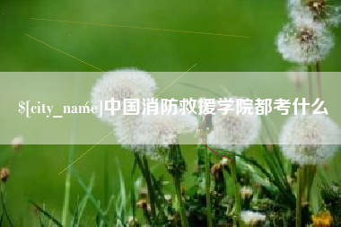 平邑中国消防救援学院都考什么
