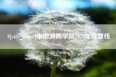 平邑中国消防学院2024年分数线