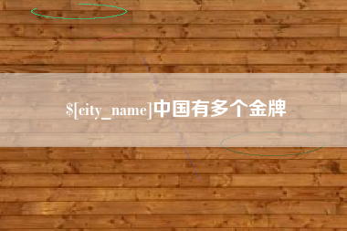 平邑中国有多个金牌