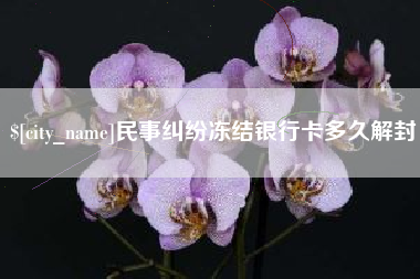 平邑民事纠纷冻结银行卡多久解封