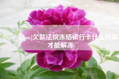 平邑欠款法院冻结银行卡什么时候才能解冻