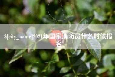 平邑2021年国家消防员什么时候报名