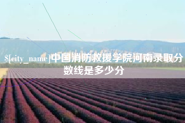 平邑中国消防救援学院河南录取分数线是多少分
