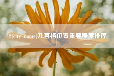 平邑九宫格位置重要程度排序