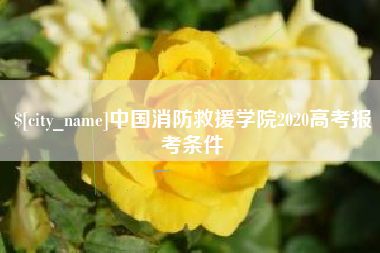 平邑中国消防救援学院2020高考报考条件