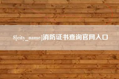 平邑消防证书查询官网入口