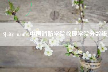 平邑中国消防学院救援学院分数线